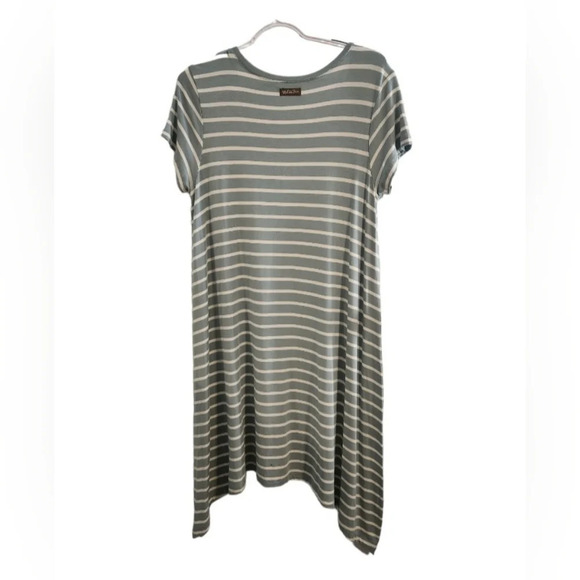 Matilda Jane A symmetrical midi jade striped oversized tshirt dress size small - Picture 3 of 9